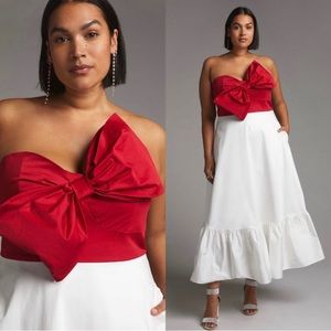 Anthropologie Hutch Bow Tie Dress Plus